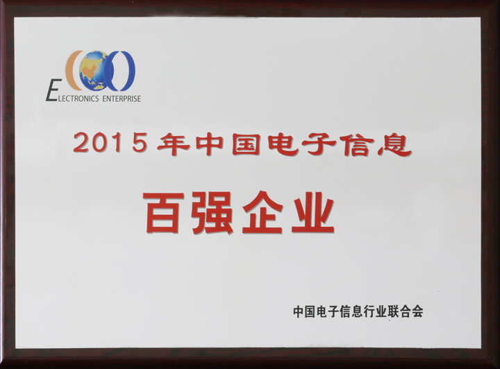 九洲集团连续14届荣列电子信息百强企业_中国