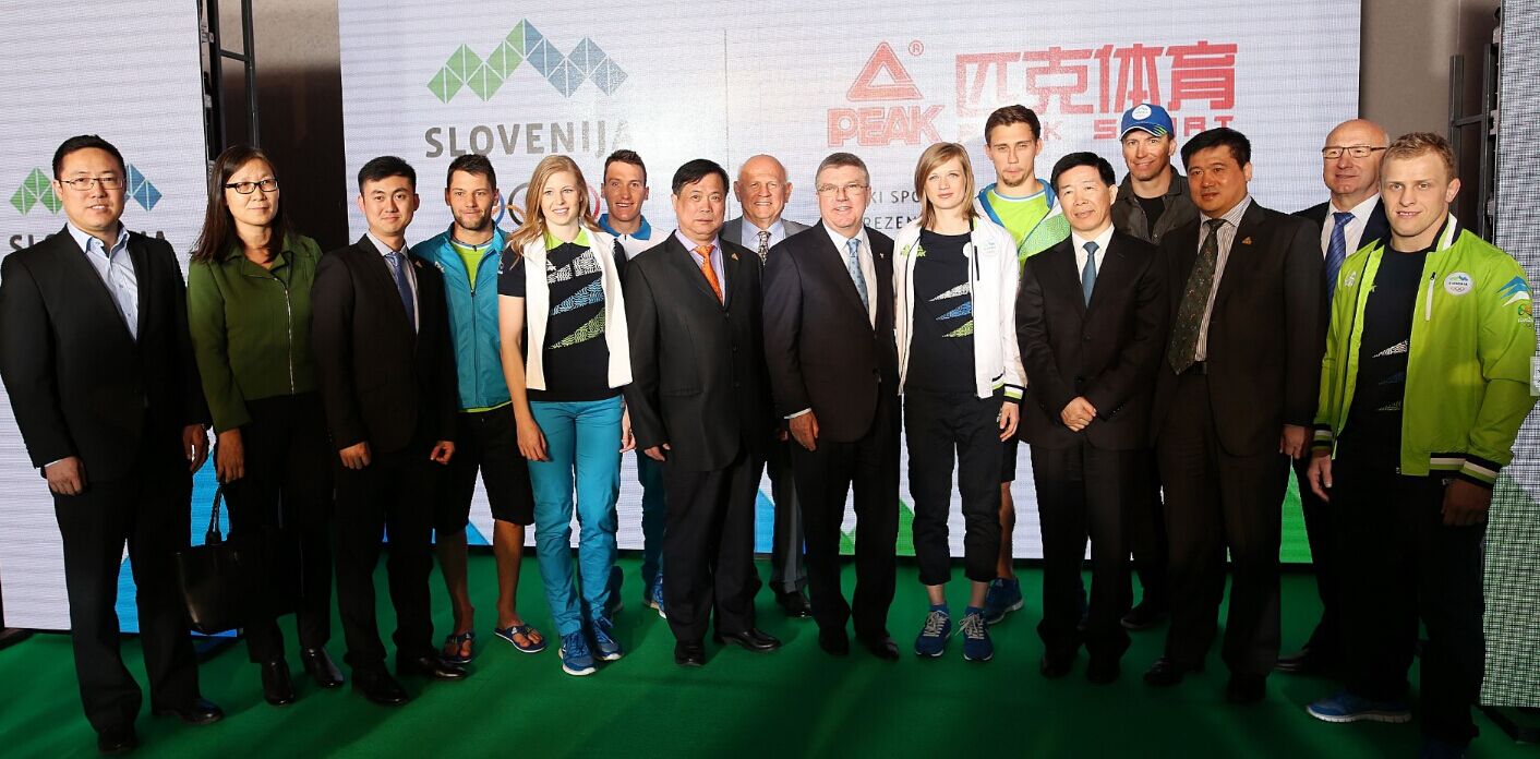 匹克在斯洛文尼亚开奥运新品发布会 奥委会主